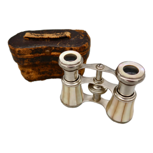 Antique Mother-of-Pearl Opera Glasses With Original Fitted Case