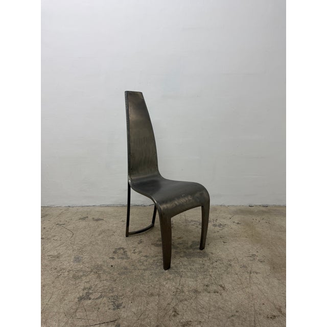 Metal Hothouse Canada Custom Welded Steel Side or Occasional Chair, 1990s For Sale - Image 7 of 18