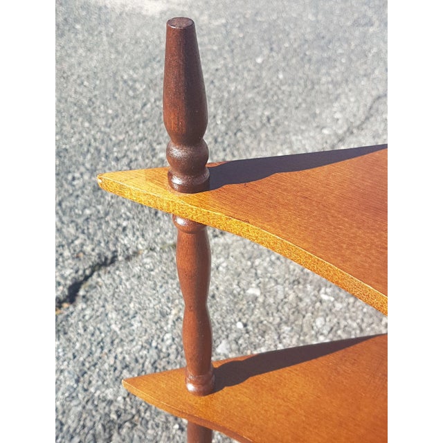 Late 20th Century Late 20th Century Vintage Wood Corner Shelf or Trinket Display For Sale - Image 5 of 9