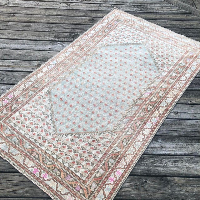 Turkish Antique Turkish Gordes Rug | Floral | 4'x7' For Sale - Image 3 of 7