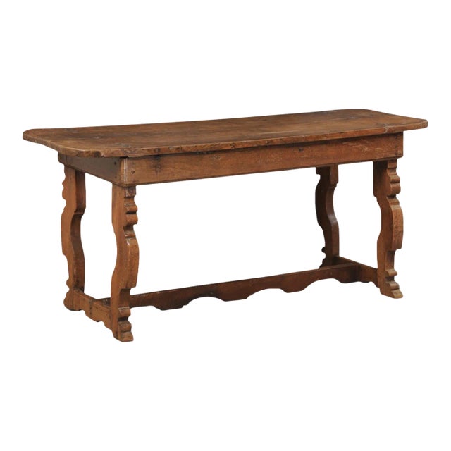 18th Century French Trestle Leg Console Table For Sale