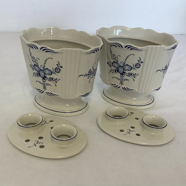1983 Vintage Villeroy & Boch Chinoiserie Blue and White Vases With