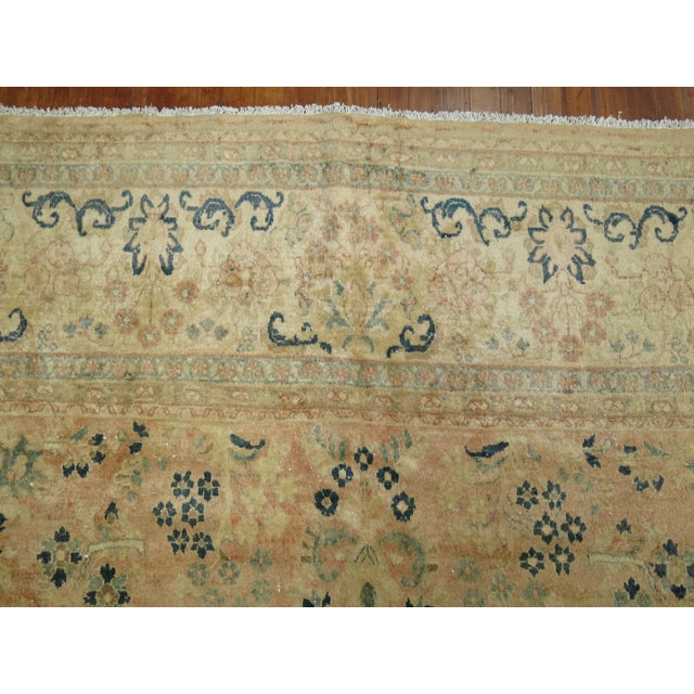 Salmon Large Antique Rug, 8'10'' X 15'3'' For Sale - Image 8 of 9