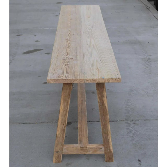 Not Yet Made - Made To Order Console Table or Work Table in Reclaimed Wood by Petersen Antiques For Sale - Image 5 of 12