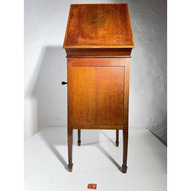 Vintage Viva-Tonal Grafonola Wind-Up Gramophone in Oak Case from Columbia, 1920s For Sale - Image 14 of 16
