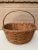 Antique Early 20th Century American Splint Oak Gathering Basket For Sale - Image 9 of 11
