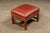 Vintage Leather Wingback Armchair With Ottoman in Red by Whittemore-Sherrill For Sale - Image 4 of 10
