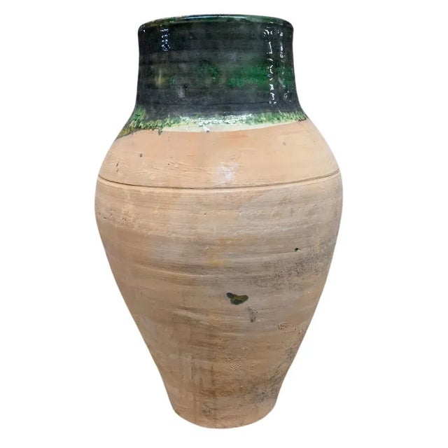 Vintage Turkish Terracotta Oil Jar For Sale - Image 4 of 6