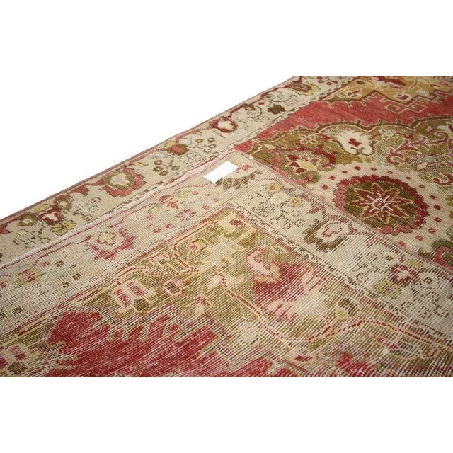 Mid 20th Century Distressed Vintage Turkish Oushak Accent Rug - 3′2″ × 5′9″ For Sale - Image 5 of 7