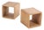 Pair of Contemporary Cube Tables in Cerused Oak, C. 1990 For Sale