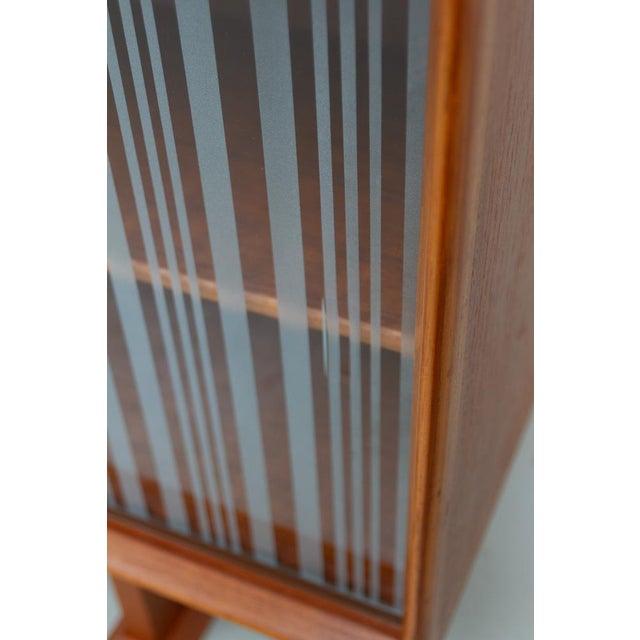Danish Modern Low Teak Sideboard with Etched Glass Doors from Skovby, 1960s For Sale - Image 12 of 18