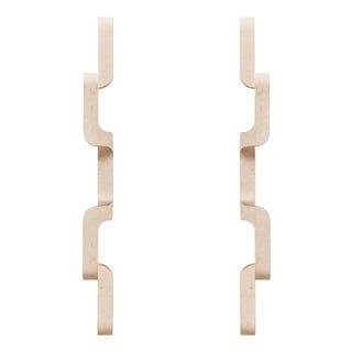 Serpentine Sconces in Saint Raphael Limestone by Farrah Sit, Set of 2 For Sale