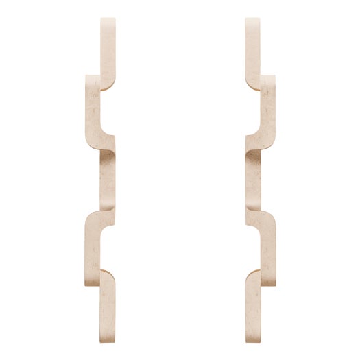 Serpentine Sconces in Saint Raphael Limestone by Farrah Sit, Set of 2 For Sale