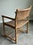 Vintage Coastal Woven Leather Strap Armchair / Campaign Style Lounge Chair For Sale In Charlotte - Image 6 of 6