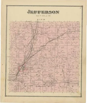 Antique Map of Jefferson County in Ohio by Titus, 1871