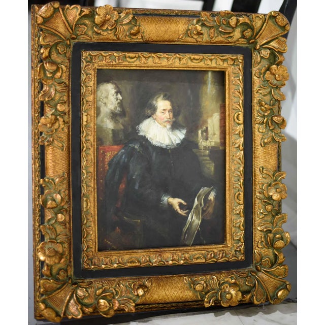 Portrait of Ludovicus Nonnius by Peter Paul Rubens Reproduction Framed 23in × 26.5in For Sale - Image 10 of 12