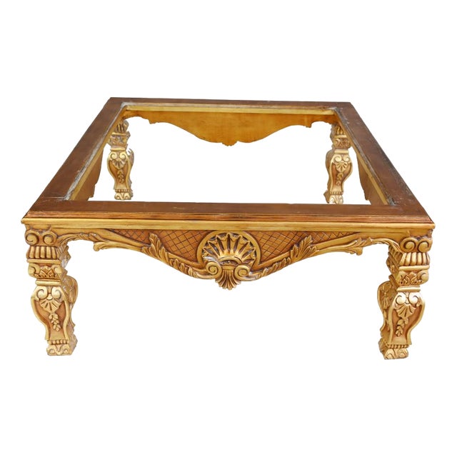 Empire French Gilt Coffee Table For Sale