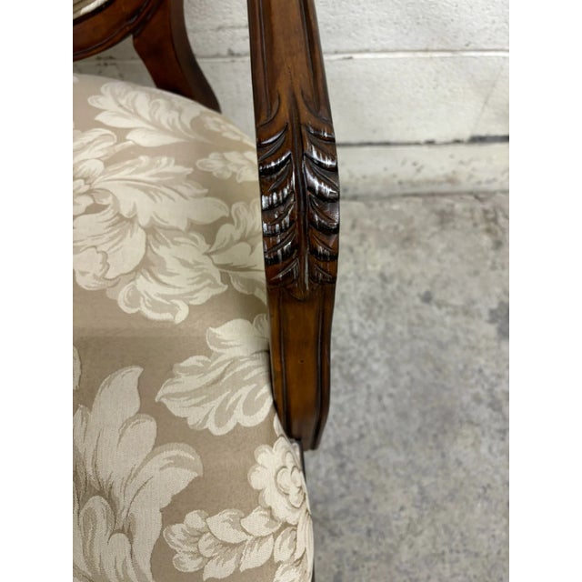 Vintage Dongguan French Louis XVI Style Armchairs or Bergere Chairs - Pair For Sale - Image 4 of 12