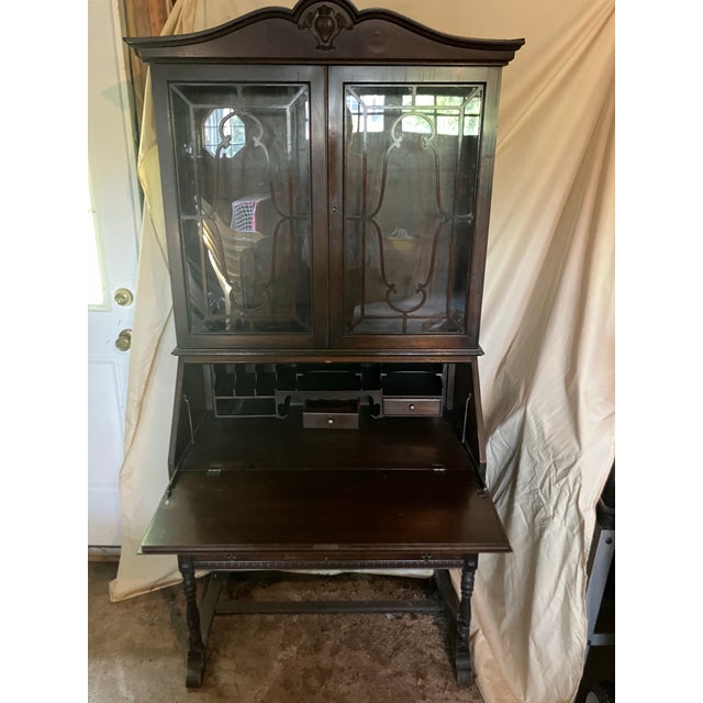 Antique Mahogany Secretary Desk For Sale - Image 10 of 12
