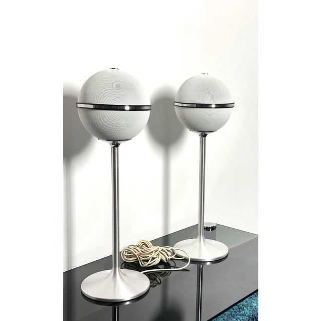 Vintage White Audiorama 4000 Speakers from Grundig, Germany, 1972, Set of 2 For Sale - Image 13 of 15