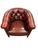 Vintage Chesterfield-Style Club Chair in Oxblood Leather For Sale - Image 6 of 7