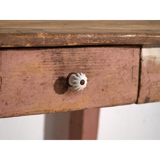 Kitchen Table in Pine Wood, Central Europe, 1900 For Sale - Image 9 of 12