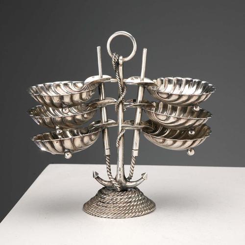 Silver Ashtray Set from Cesa Alessandria, Set of 7 For Sale - Image 12 of 12