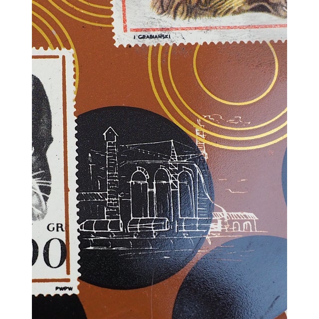 Vintage Polish Tin Tray with Dogs, 1970s For Sale - Image 6 of 10