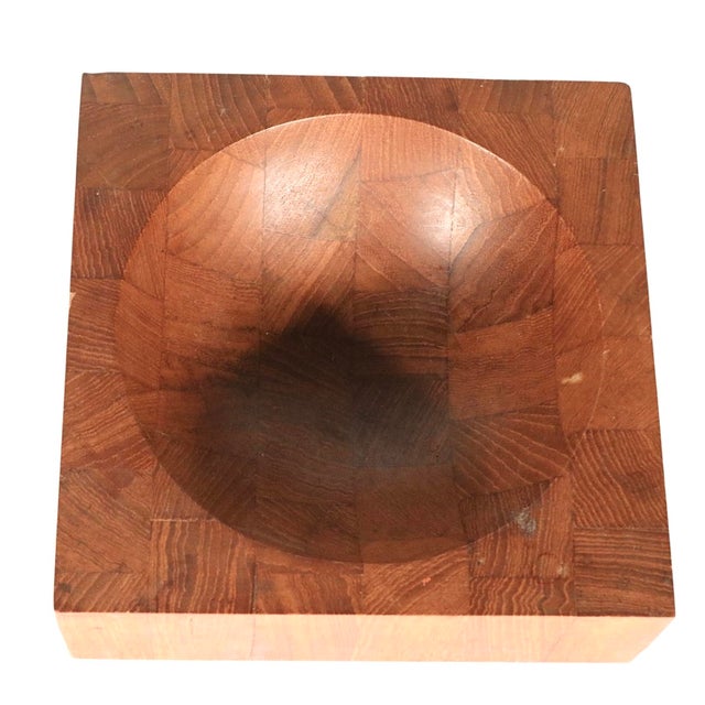 Mid Century Teak Bowl With Original Chop Knife by Ernest Sohn For Sale In New York - Image 6 of 7