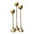 Vintage Brass Candle Holders - Set of Three For Sale