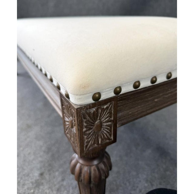 Restoration Hardware Maison Collection Fabric End-of-Bed Bench For Sale - Image 11 of 13