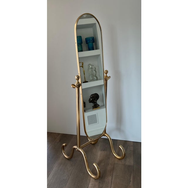 Brass Psyche Mirror For Sale - Image 12 of 12