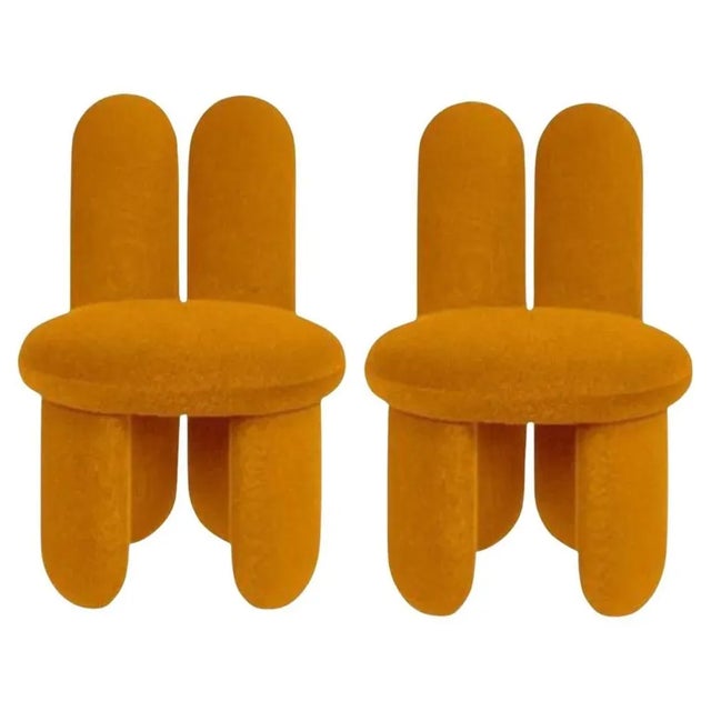 Copper Set of Gentle 443 Glazy Chairs by Royal Stranger For Sale - Image 8 of 8