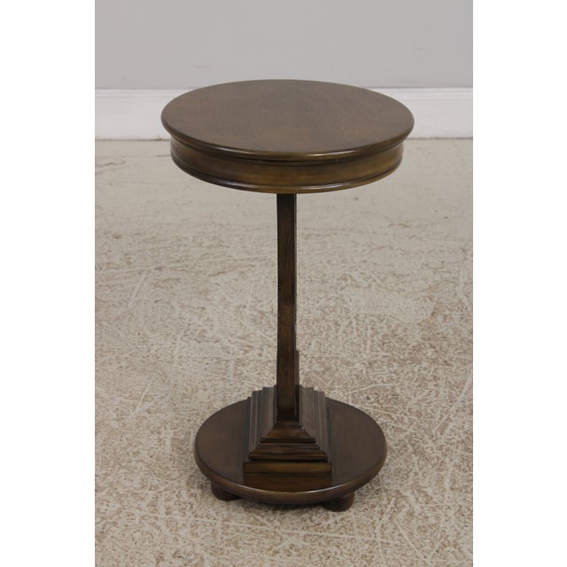 Traditional Round Regency Style Occasional End Table For Sale - Image 3 of 12