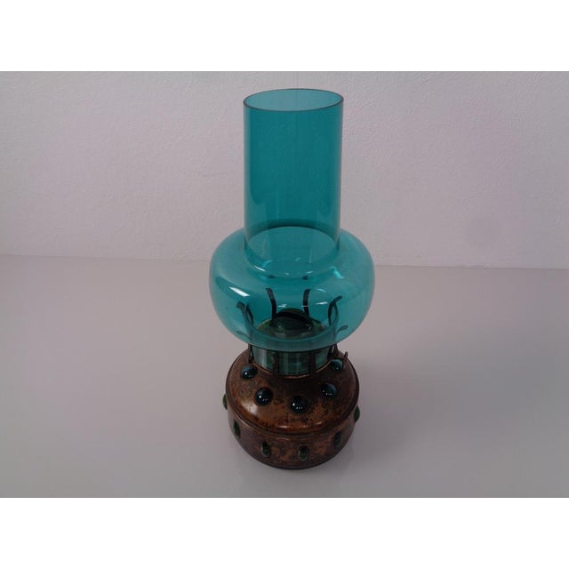 Mid-Century Modern Dutch Copper and Glass Oil Lamp by Nanny Still for Raak, 1960s For Sale - Image 3 of 18