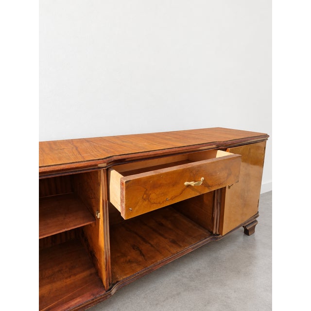 Italian Art Deco Walnut Burl Sideboard, 1930s For Sale - Image 9 of 11