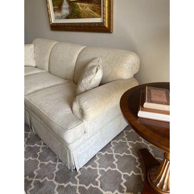 Ethan allen white couch cheap