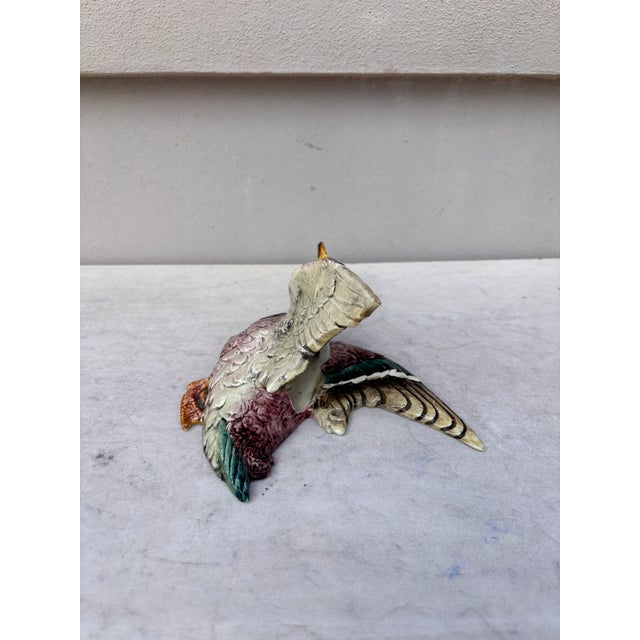 Late 19th Century Majolica Duck Wall Pocket Delphin Massier, Circa 1890 For Sale - Image 5 of 8