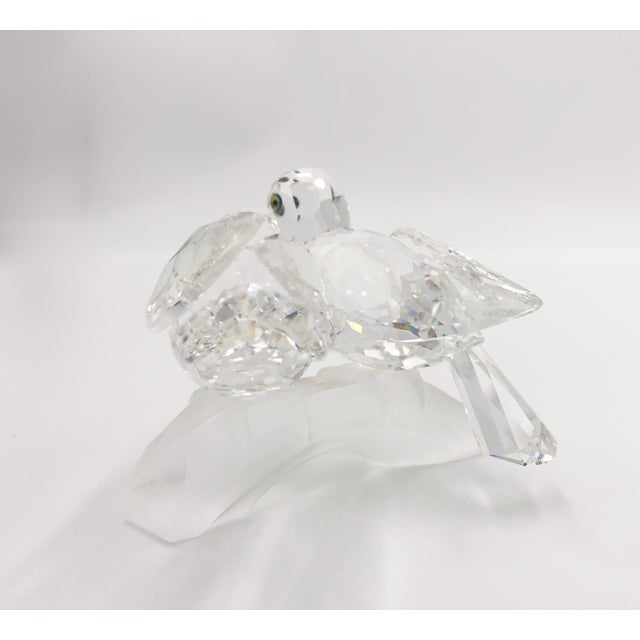 Traditional Swarovski Crystal "Turtle Doves", Scs 1989 Annual Figurine, "Caring & Sharing" For Sale - Image 3 of 4