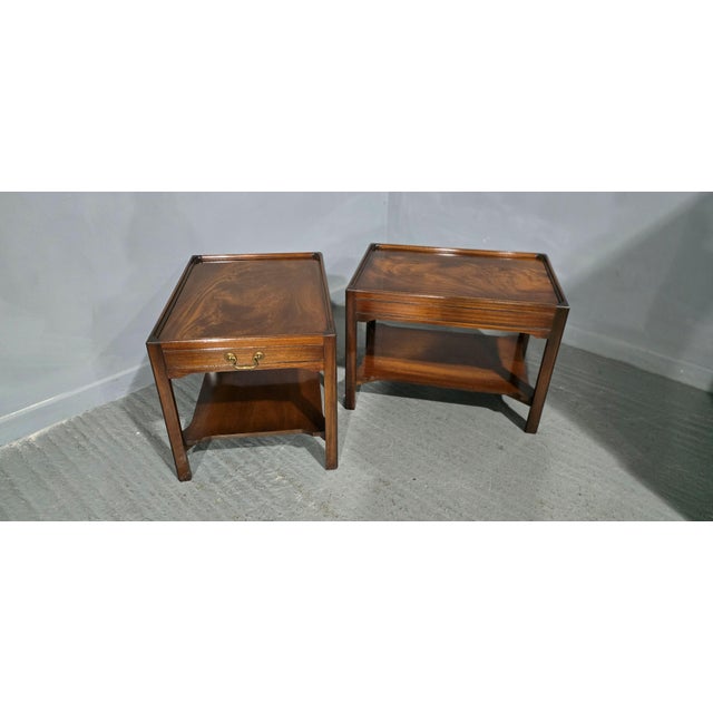 Vintage Mahogany Tables, 1920, Set of 2 For Sale - Image 9 of 11