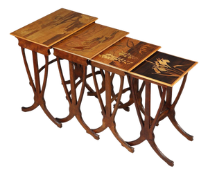Nesting Tables by Gallé, 1890, Set of 4