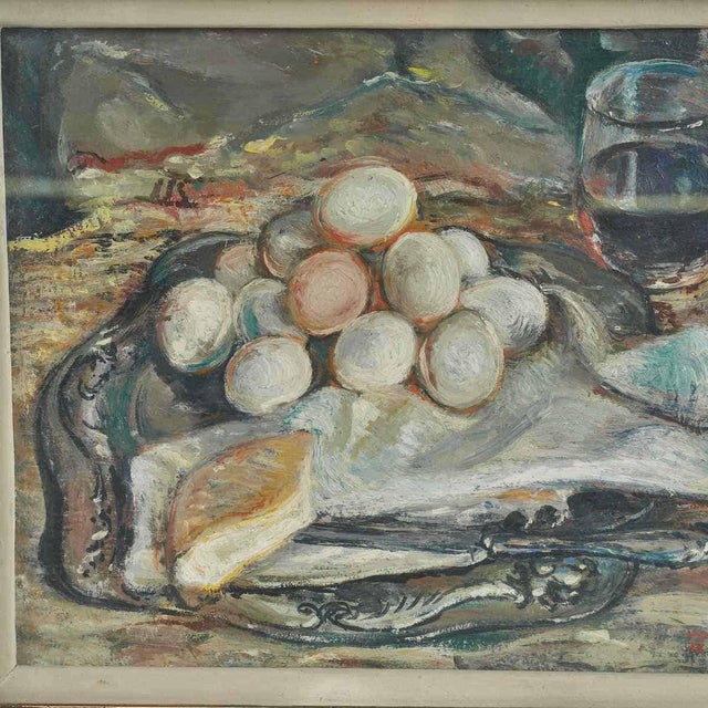 Incredible oil on canvas from the 1940s - 1950s, still life.
