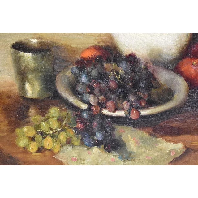 Dreyfus Marcel, Still Life With Fruit, 20th-century, Oil on Canvas, Framed For Sale - Image 3 of 12
