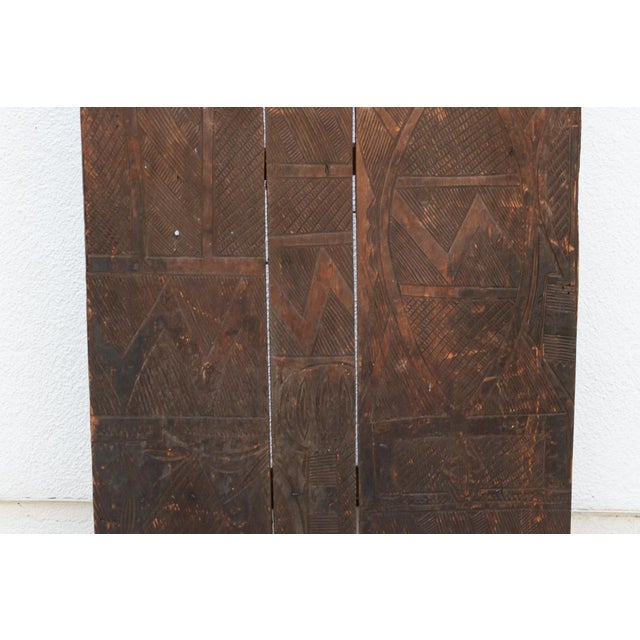 Finely Engraved Antique Nupe Door For Sale - Image 4 of 9