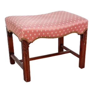 Chippendale Style Mahogany Stool, England Circa 1870