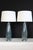 Mid 20th Century Mezza Murano Style Aqua Frost Lamps - a Pair For Sale - Image 13 of 14