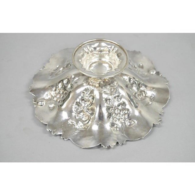 20th Century Victorian Silver Plated Grapevine Repousse Dessert Basket Fruit Bowl For Sale - Image 11 of 12