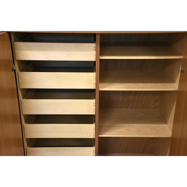 Brown 1970s Danish Modern Teak Armoire Dresser For Sale - Image 8 of 9