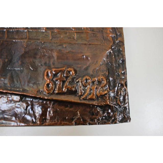 Mid-Century Wall Sculpture in Copper and Metal, 1972 For Sale - Image 9 of 18