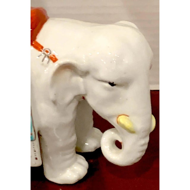 White Late 19th Century Chinese Export Famille Verte & Blanc De Chine Elephant Joss Stick For Sale - Image 8 of 12